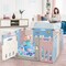 Costway 14-Panel Foldable Baby Playpen Kids Activity Centre Lock Door Rubber Bases